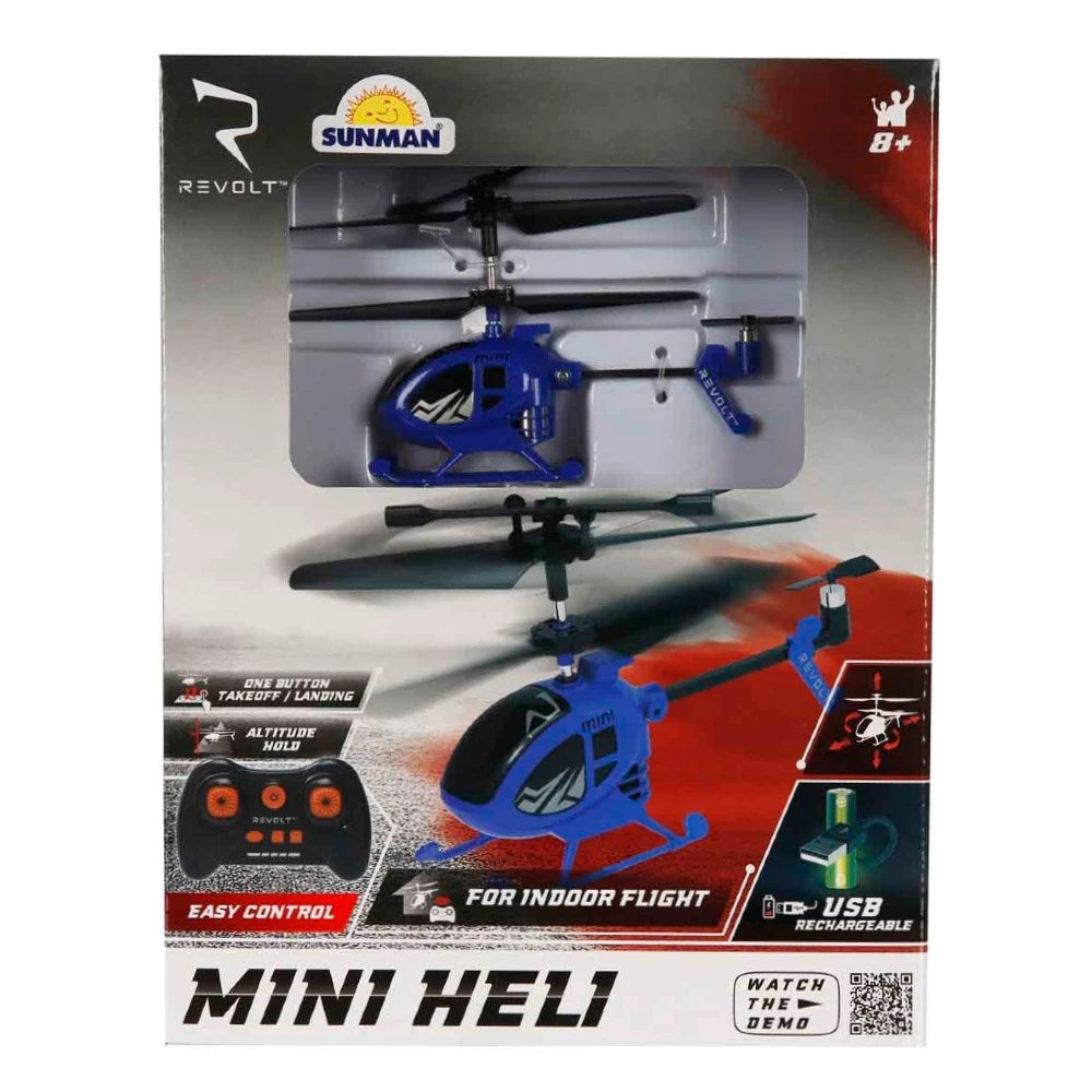 Revolt Mini Heli Uzaktan Kumandalı Mini Helikopter 2.4 Ghz USB Şarjlı Mavi | 8 Yaş ve Üzeri Çocuklar İçin