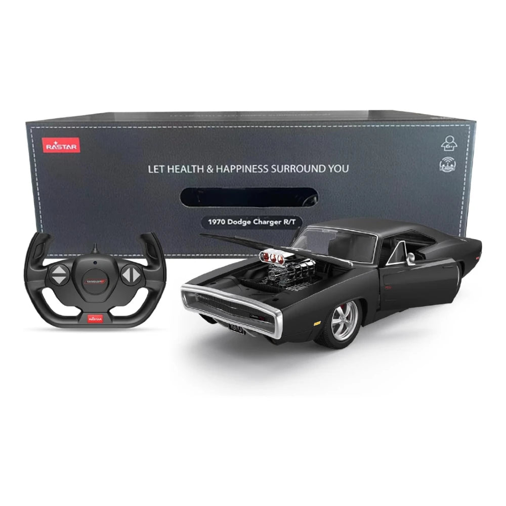 Rastar 1:16 RC 1970 Dodge Charger R/T Uzaktan Kumandalı Araba | 2.4 Ghz Sesli ve Işıklı 33 Cm Lisanslı Model 6+ Yaş ve Üzeri Çocuklar