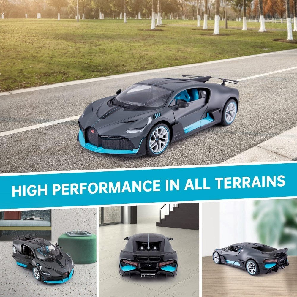 Rastar 1:14 RC Bugatti Divo Uzaktan Kumandalı Araba | 2.4 Ghz 33 Cm Işıklı Gri Elle Açılın Kapılar | 6+ Yaş ve Üzeri Çocuklar İçin