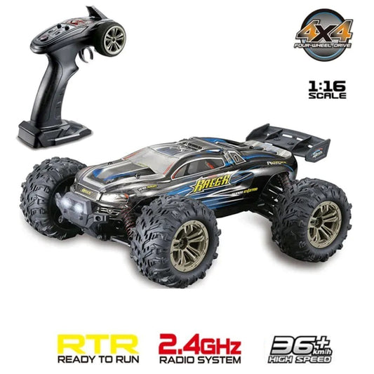 Xinlehong 1:16 RC Brushless 36 km/s 2.4Ghz 4WD USB Şarj Mavi Yüksek Hızlı Uzaktan Kumandalı Araba | Su Geçirmez Gövde 60 Metre Kumanda Mesafesi