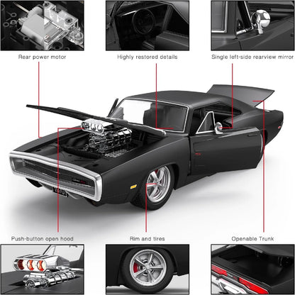 Rastar 1:16 RC 1970 Dodge Charger R/T Uzaktan Kumandalı Araba | 2.4 Ghz Sesli ve Işıklı 33 Cm Lisanslı Model 6+ Yaş ve Üzeri Çocuklar