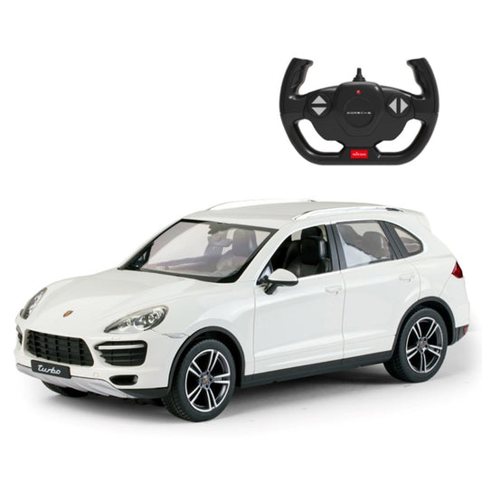 Rastar 1:14 Porsche Cayenne Turbo Uzaktan Kumandalı Araba 2.4 Ghz Işıklı Beyaz 30 cm | 6 Yaş ve Üzeri Çocuklar İçin