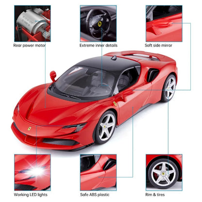 Rastar 1:14 Ferrari SF90 Stradale Uzaktan Kumandalı 2.4 Ghz Işıklı Kırmızı 34 Cm | 6 Yaş ve Üzeri Ço