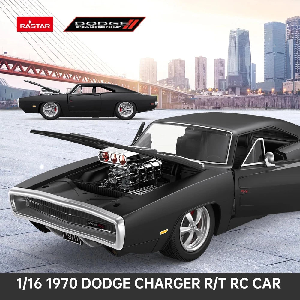 Rastar 1:16 RC 1970 Dodge Charger R/T Uzaktan Kumandalı Araba | 2.4 Ghz Sesli ve Işıklı 33 Cm Lisanslı Model 6+ Yaş ve Üzeri Çocuklar