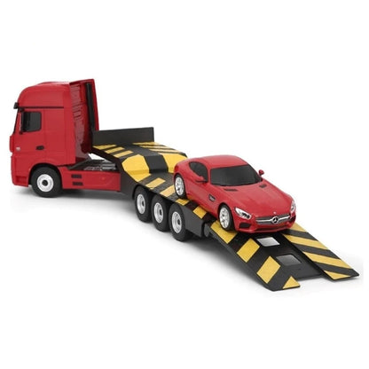 Rastar 1:26 RC Mercedes-Benz Actros Uzaktan Kumandalı Tır 1:24 RC Mercedes-AMG GT Araç Dahil | 2.4 Ghz USB Şarj Kırmızı Lisanslı Model 6+ Yaş ve Üzeri Çocuklar İçin