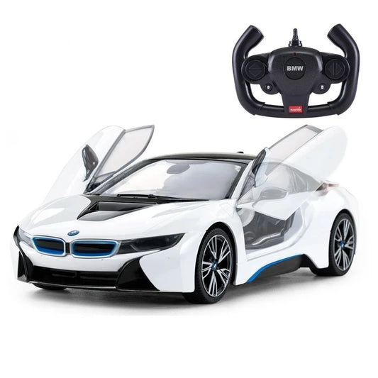 Rastar 1:14 RC BMW i8 Uzaktan Kumandalı Araba | 2.4 Ghz USB Şarj Beyaz 30 Cm Lisanslı Model Işıklı Otomatik Açılır Kapı 6+ Yaş ve Üzeri Çocuklar İçin