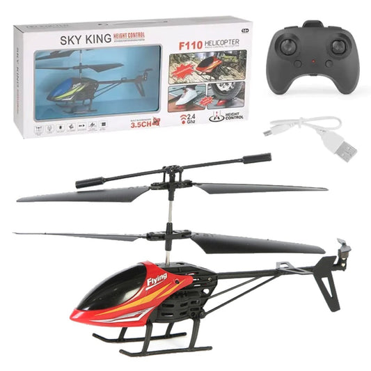 Can Sky King F110 RC Uzaktan Kumandalı Helikopter | 2.4 Ghz USB Şarj 3.5 Kanal 20 Cm Kırmızı Dayanıklı Yapı 14+ Yaş ve Üzeri Çocuklar İçin Kumoyu Oynamaya Hazır