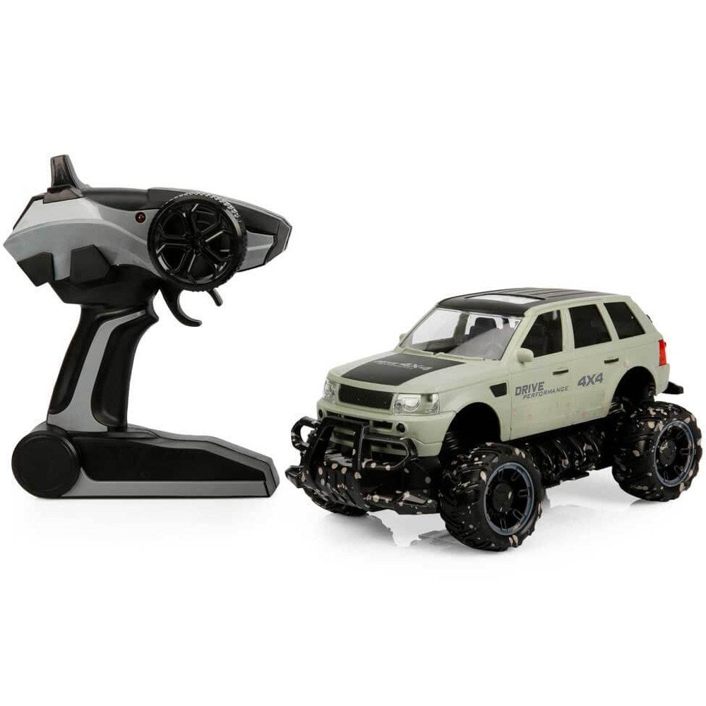 Crazon 1:18 RC Crazy Off-Road Pickup Uzaktan Kumandalı Araba | 2.4 Ghz USB Şarj 15 Km/h 23 Cm Siyah Gri 4x4 Off-Road Tasarım 6+ Yaş ve Üzeri Çocuklar İçin