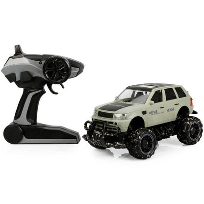 Crazon 1:18 RC Crazy Off-Road Pickup Uzaktan Kumandalı Araba | 2.4 Ghz USB Şarj 15 Km/h 23 Cm Siyah Gri 4x4 Off-Road Tasarım 6+ Yaş ve Üzeri Çocuklar İçin