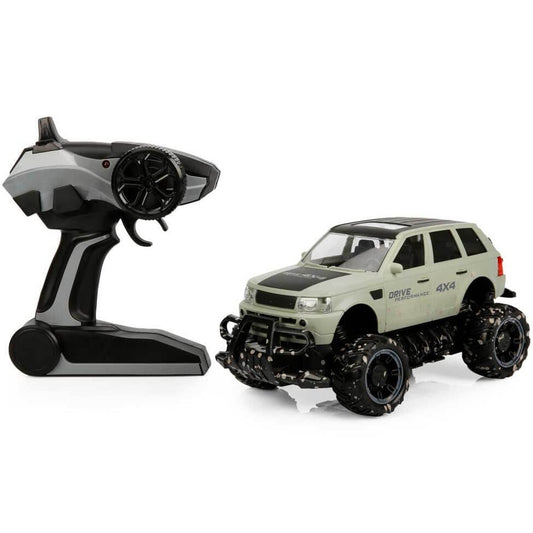 Crazon 1:18 RC Crazy Off-Road Pickup Uzaktan Kumandalı Araba | 2.4 Ghz USB Şarj 15 Km/h 23 Cm Siyah Gri 4x4 Off-Road Tasarım 6+ Yaş ve Üzeri Çocuklar İçin