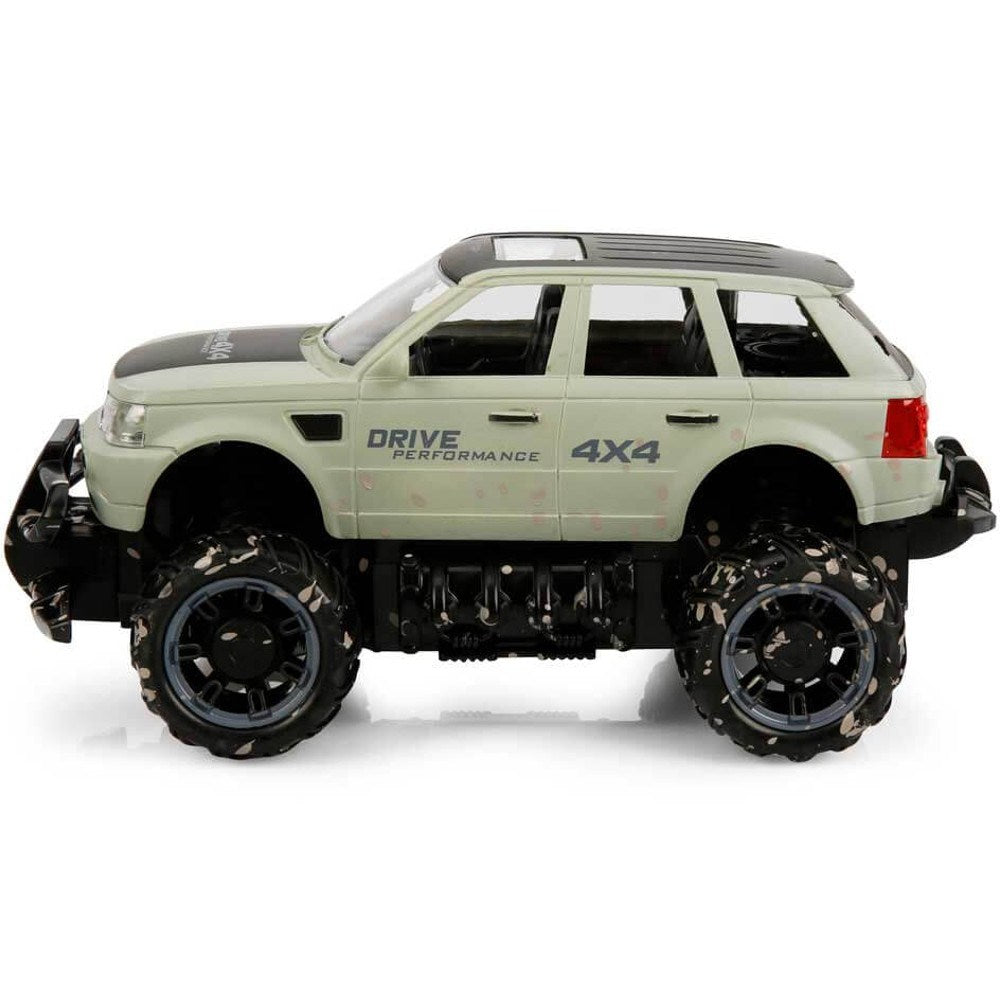 Crazon 1:18 RC Crazy Off-Road Pickup Uzaktan Kumandalı Araba | 2.4 Ghz USB Şarj 15 Km/h 23 Cm Siyah Gri 4x4 Off-Road Tasarım 6+ Yaş ve Üzeri Çocuklar İçin