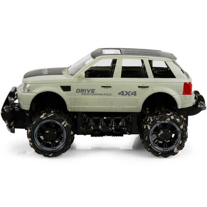 Crazon 1:18 RC Crazy Off-Road Pickup Uzaktan Kumandalı Araba | 2.4 Ghz USB Şarj 15 Km/h 23 Cm Siyah Gri 4x4 Off-Road Tasarım 6+ Yaş ve Üzeri Çocuklar İçin