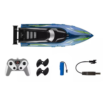 Kumoyu 1:20 RC Sport Boat Uzaktan Kumandalı Tekne | 2.4 Ghz USB Şarj LED Işıklı Mavi 3+ Yaş ve Üzeri Çocuklar İçin