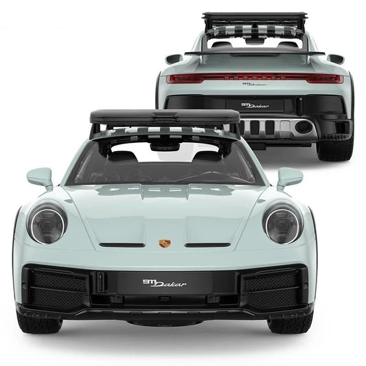 Rastar 1:14 RC Porsche 911 Dakar Uzaktan Kumandalı Araba | 2.4 Ghz 32 Cm Işıklı Elle Açılan Kapılar Gölge Yeşil Lisanslı Model 6+ Yaş ve Üzeri Çocukla