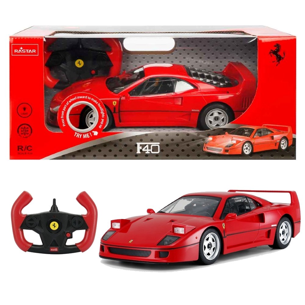 Rastar 1:14 Ferrari F40 Uzaktan Kumandalı Araba 2.4 Ghz Işıklı 32 Cm | 6 Yaş ve Üzeri Çocuklar İçin