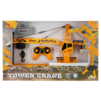 Suncon RC İş Makinesi Sesli ve Işıklı 2.4 Ghz USB Şarj 94 Cm Uzaktan Kumandalı Kule Vinç | 3 Yaş ve Üzeri Çocuklar İçin