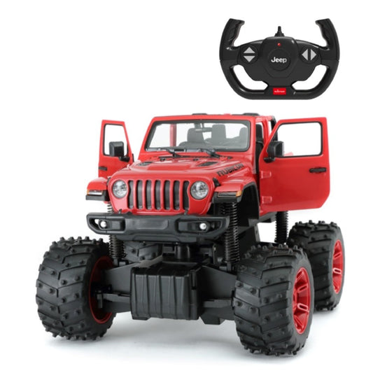 Rastar 1:14 Jeep Wrangler Rubicon Uzaktan Kumandalı Araba Big Wheel Off-Roader 2.4 Ghz Kırmızı 28 Cm