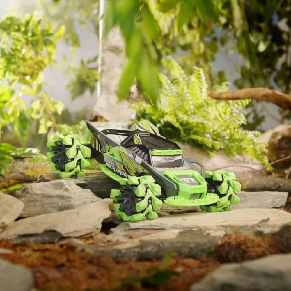 Nikko 1:12 Rock Crushr 4WD Uzaktan Kumandalı Araba 2.4 Ghz 14 km/s USB Şarjlı 33 cm Techno Green | 6 Yaş ve Üzeri Çocuklar İçin
