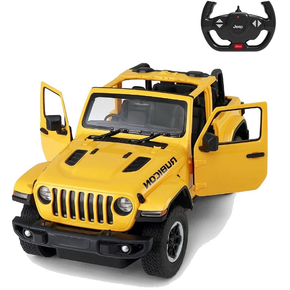 Rastar 1:14 Jeep Wrangler Rubicon Uzaktan Kumandalı Araba Man Kapı Açılan 2.4 Ghz Sarı 28 Cm | 6 Yaş