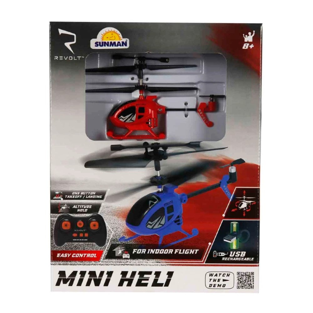 Revolt Mini Heli Uzaktan Kumandalı Mini Helikopter 2.4 Ghz USB Şarjlı Kırmızı | 8 Yaş ve Üzeri Çocuklar İçin