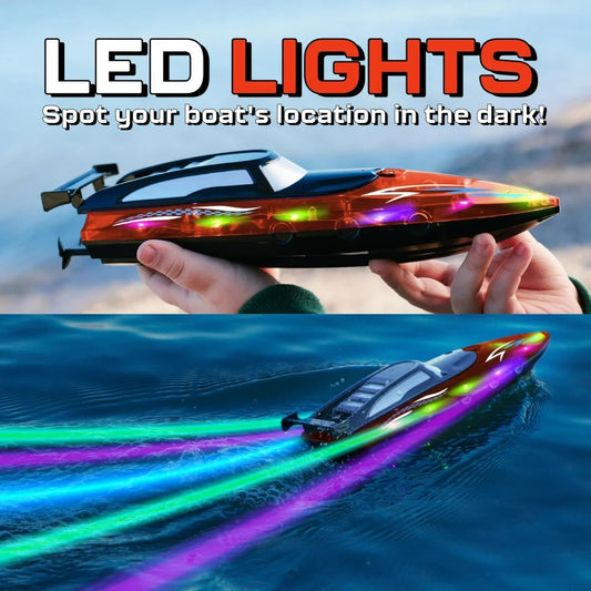 RC Sport Boat Uzaktan Kumandalı Tekne 2.4 Ghz USB Şarj LED Işıklı