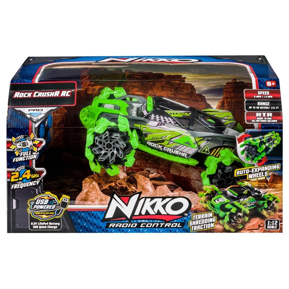 Nikko 1:12 Rock Crushr 4WD Uzaktan Kumandalı Araba 2.4 Ghz 14 km/s USB Şarjlı 33 cm Techno Green | 6 Yaş ve Üzeri Çocuklar İçin