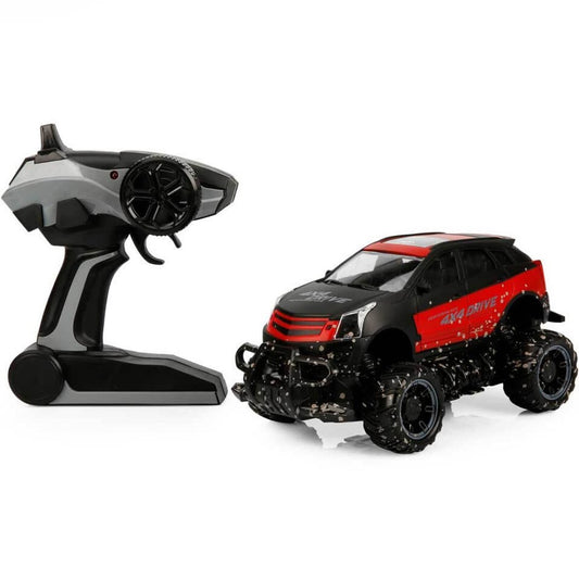 Crazon 1:18 RC Crazy Off-Road Pickup Uzaktan Kumandalı Araba | 2.4 Ghz USB Şarj 15 Km/h 23 Cm Çamurlu Kırmızı 4x4 Off-Road Tasarım 6+ Yaş ve Üzeri Çocuklar İçin
