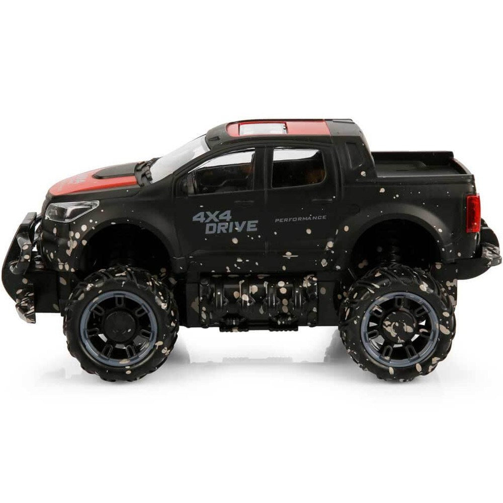 Crazon 1:18 Uzaktan Kumandalı 4x4 Crazy Off-Road Araba 2.4 Ghz Usbj Şarj Siyah Kırmızı