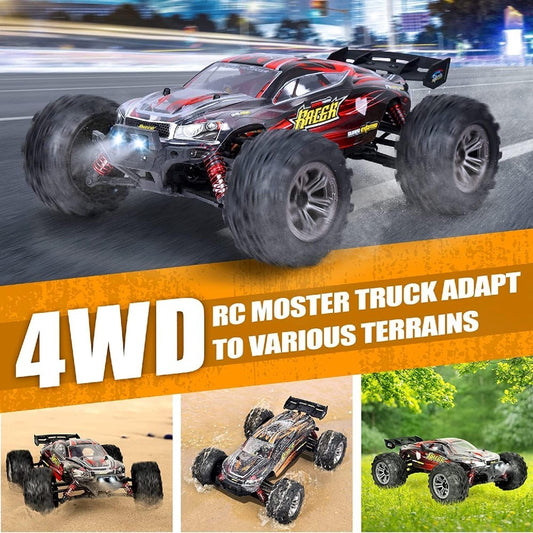 Xinlehong 1:16 RC Brushless 36 km/s 2.4Ghz 4WD USB Şarj Kırmızı Yüksek Hızlı Uzaktan Kumandalı Araba | Su Geçirmez Gövde 60 Metre Kumanda Mesafesi