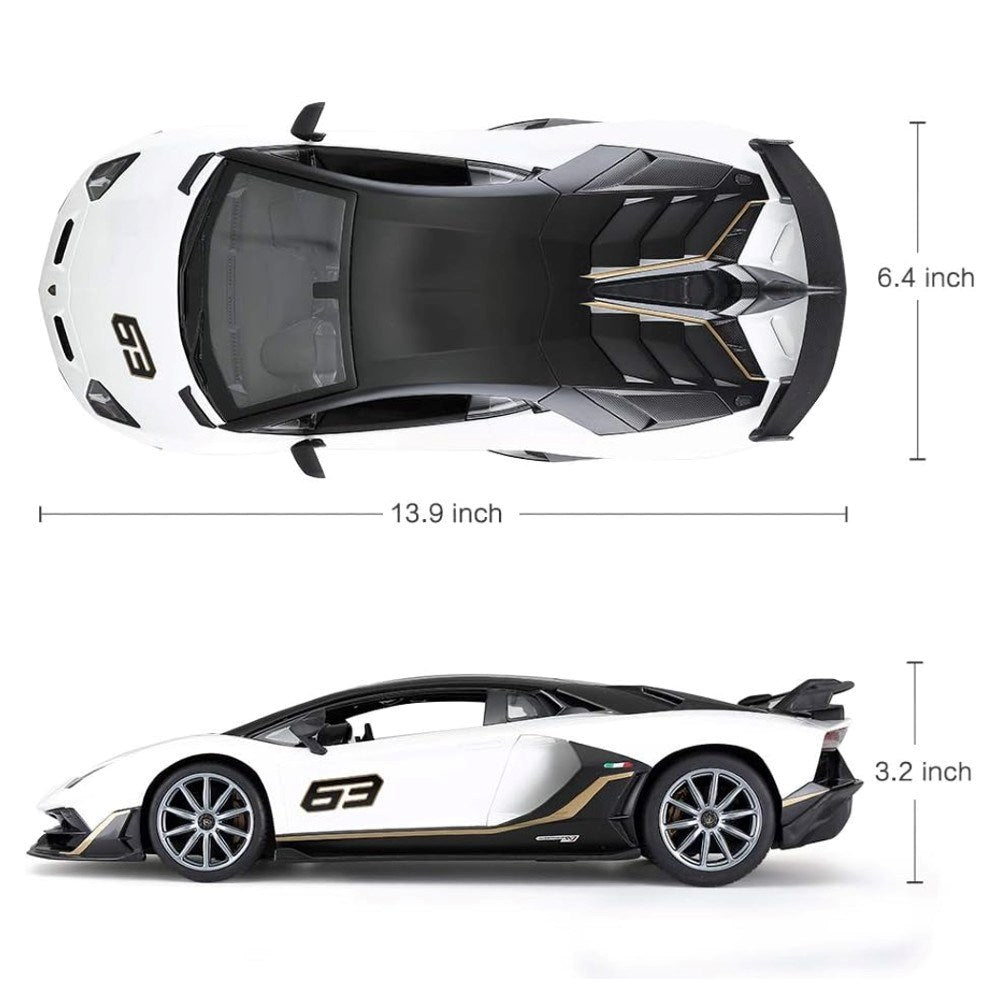 Rastar 1:14 Lamborghini Aventador SVJ Uzaktan Kumandalı Araba 2.4 Ghz Işıklı Beyaz 34 Cm | 6 Yaş ve 