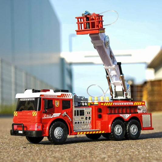 Dickie 1:16 RC Aerial Ladder Truck Uzaktan Kumandalı İtfaiye Aracı | 2.4 Ghz 62 Cm Su Püskürtmeli Sesli ve Işıklı 6+ Yaş ve Üzeri Çocuklar İçin
