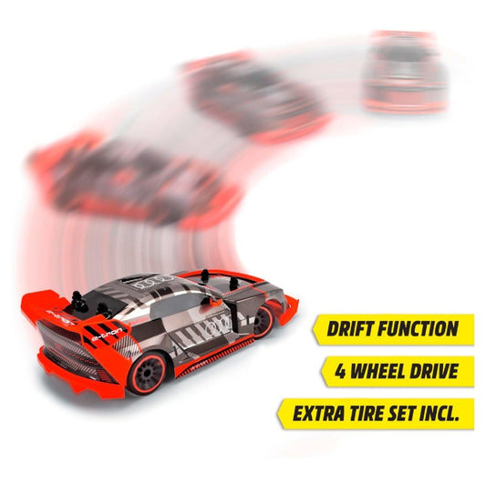 Dickie Toys RC Audi S1 E-Tron Quattro Drift Arabası (30 cm) 2.4 Ghz 12 km/s  USB Şarj Uzaktan Kumandalı Araba