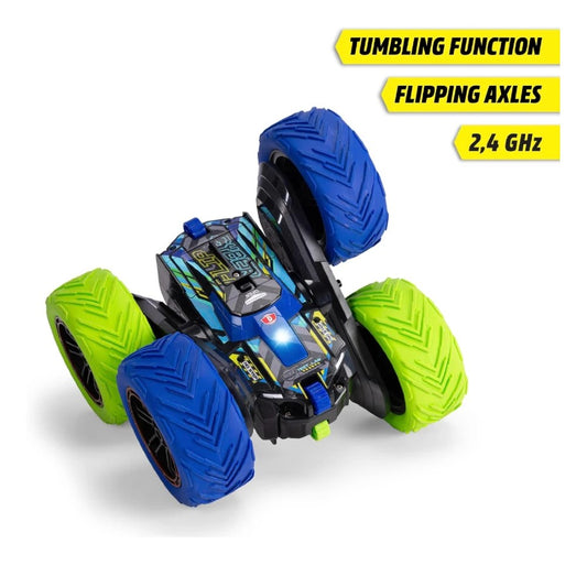 Dickie 1:18 RC Cyber Flip Uzaktan Kumandalı Araba | 2.4 Ghz USB Şarj 22 Cm 12 Km/s 360° Akrobasi Hareketleri ve Led Işıkları 6+ Yaş ve Üzeri Çocuklar İçin