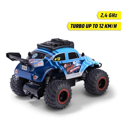Dickie 1:18 RC Volkswagen Beetle Monster Bug Uzaktan Kumandalı Araba | 2.4 Ghz USB Şarj 23 Cm 12 Km/s Işıklı Off-Road 6+ Yaş ve Üzeri Çocuklar İçin Kumoyu !