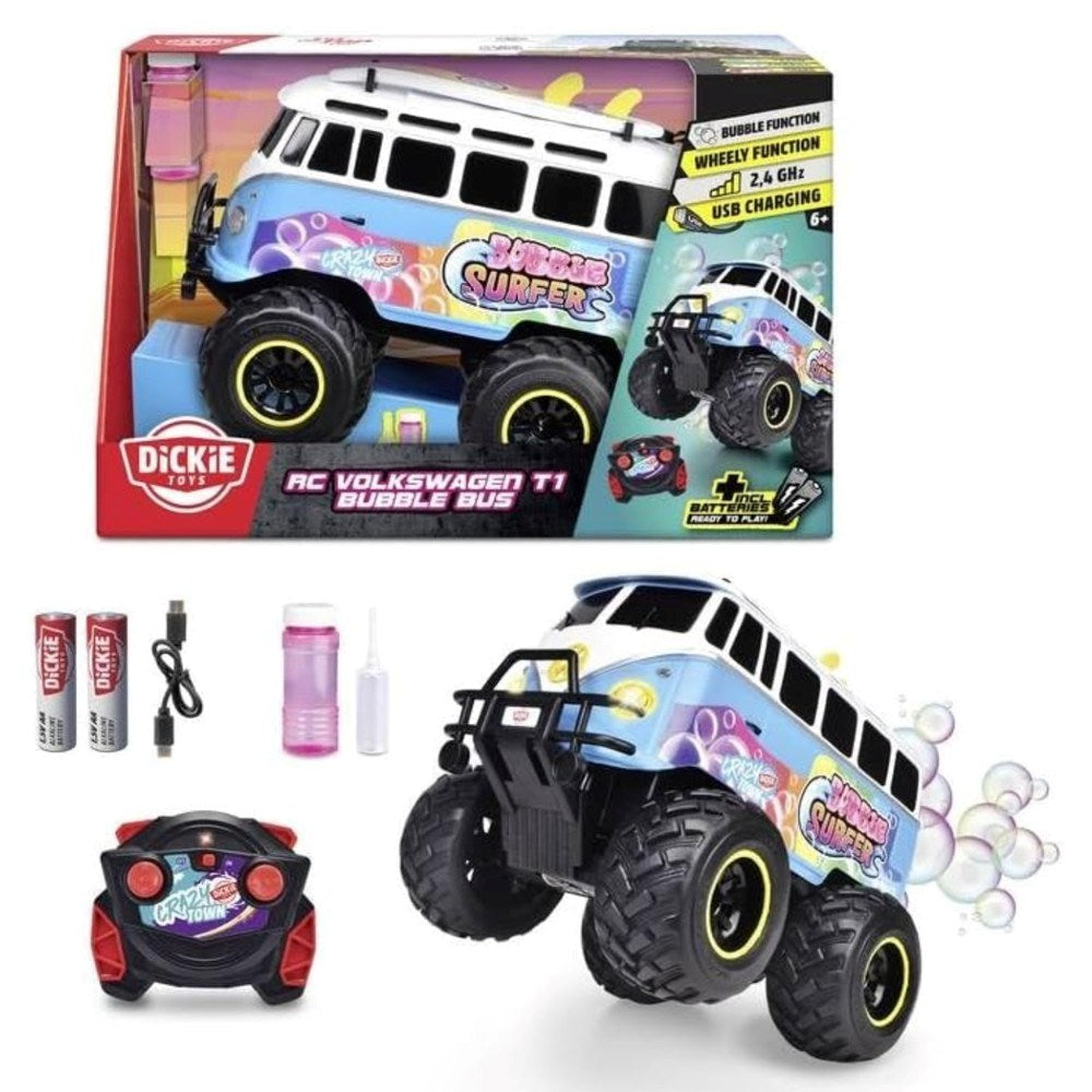 Dickie Toys RC Volkswagen T1 Bubble Bus (30 cm) 2.4 Ghz 6 km/s  USB Şarjlı Uzaktan Kumandalı Araba
