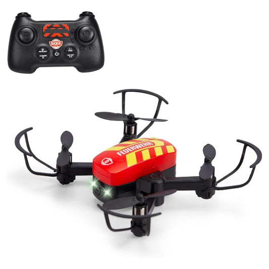 Dickie 1:60 RC Fire Drone Uzaktan Kumandalı Mini İtfaiye Drone | 2.4 Ghz USB Şarj 12 Cm 3 Hız Kademesi 6 Km/s Işıklı Headless Mod 8+ Yaş ve Üzeri Çocuklar İçin