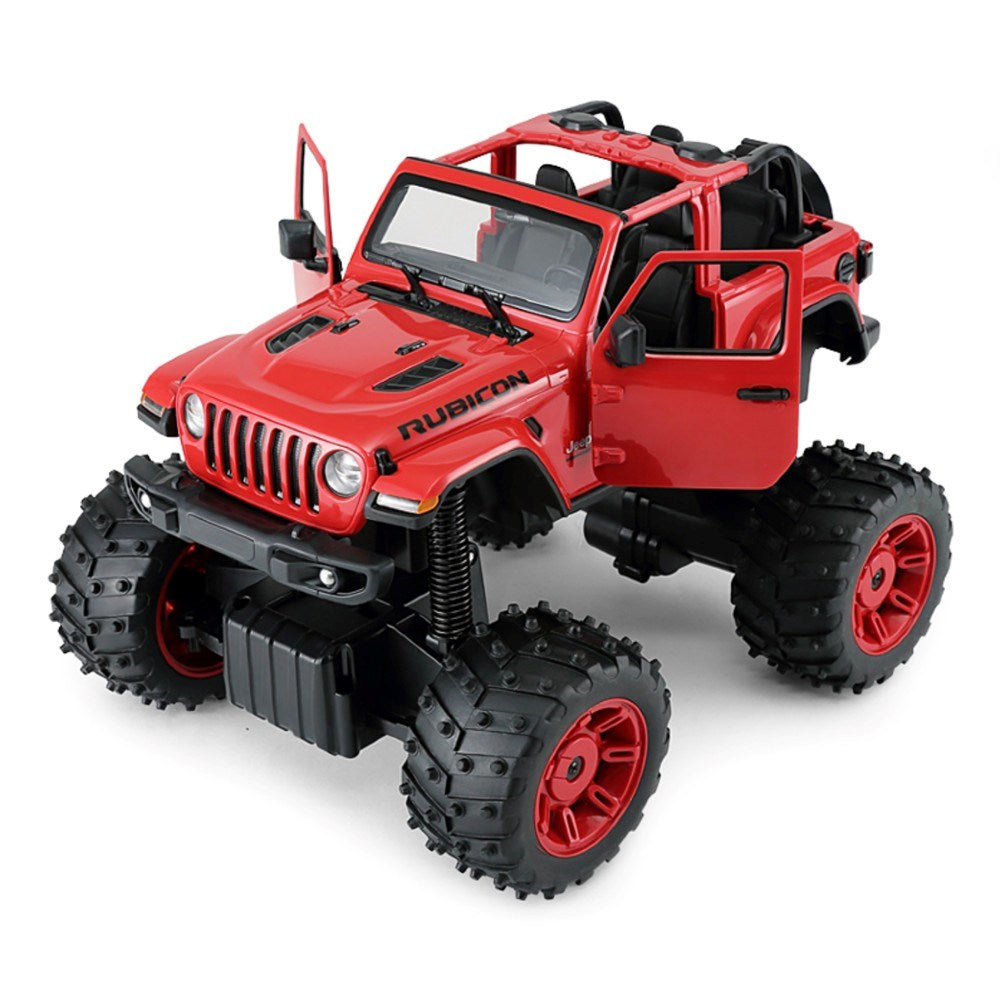 Rastar 1:14 Jeep Wrangler Rubicon Uzaktan Kumandalı Araba Big Wheel Off-Roader 2.4 Ghz Kırmızı 28 Cm