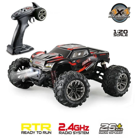 Xinlehong 1:20 RC 9145 Yüksek Hızlı Uzaktan Kumandalı Araba | 2.4 Ghz USB Şarj 26 Km/s 4WD Brushed Menzil 60 Metre Suya Dayanıklı Kırmızı 14+ Yaş ve Üzeri Çocuklar İçin