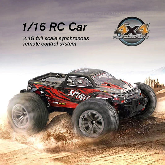 Xinlehong 1:16 RC Brushless 52 km/s 2.4Ghz 4WD USB Şarj Kırmızı Yüksek Hızlı Uzaktan Kumandalı Araba | Su Geçirmez Gövde 60 Metre Kumanda Mesafesi