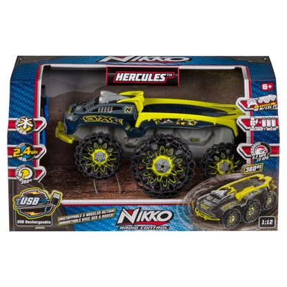 Nikko 1:12 Hercules Uzaktan Kumandalı Araba 2.4 Ghz 15 Km/s 6 Teker 360 Derece Dönebilen USB-C Şarjlı 30 Cm | 6 Yaş ve Üzeri Çocuklar İçin