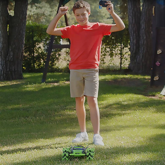 Nikko 1:12 Rock Crushr 4WD Uzaktan Kumandalı Araba 2.4 Ghz 14 km/s USB Şarjlı 33 cm Techno Green | 6 Yaş ve Üzeri Çocuklar İçin