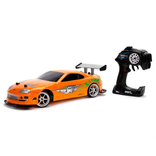 Jada 1:10 RC Brian's 1995 Toyota Supra MK4 Drift Uzaktan Kumandalı Araba | 2.4 Ghz USB Şarj 42cm 9 Km/s 4WD Fast & Furious  8+ Yaş ve Üzeri Çocuklar İçin