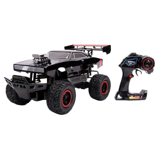 Jada 1:12 RC Dom's 1970 Dodge Charger (4x4) Uzaktan Kumandalı Araba | 2.4 Ghz USB Şarj 47 Cm Fast & Furious Turbo Modu Fonksiyon 8+ Yaş ve Üzeri Çocuklar İçin