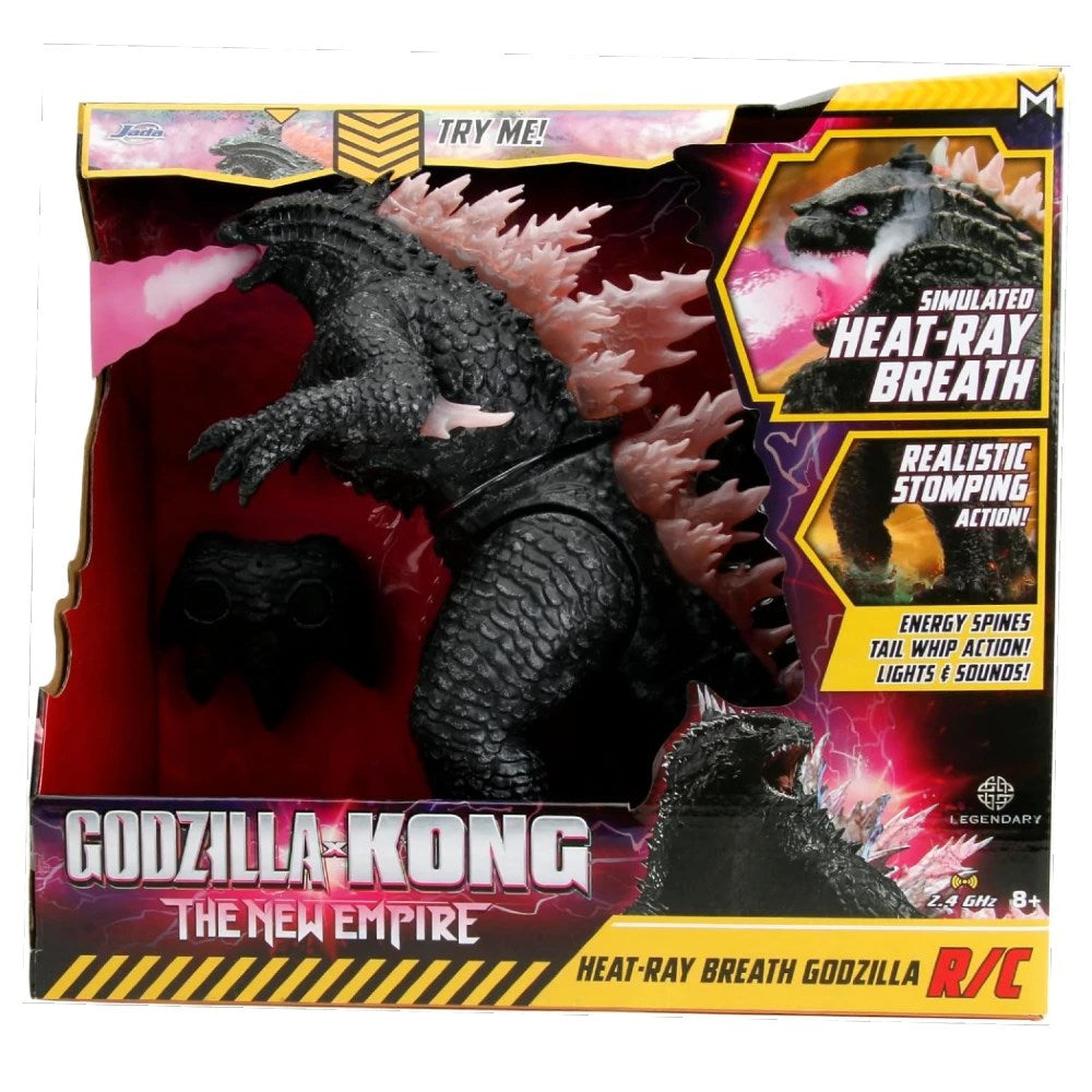 Jada 1:12 RC Legendary Godzilla Uzaktan Kumandalı Dev Figür | 2.4 Ghz 63 Cm Duman Efektli Sesli ve Işıklı Pençe Şeklindeki Kumanda 6+ Yaş ve Üzeri Çocuklar İçin