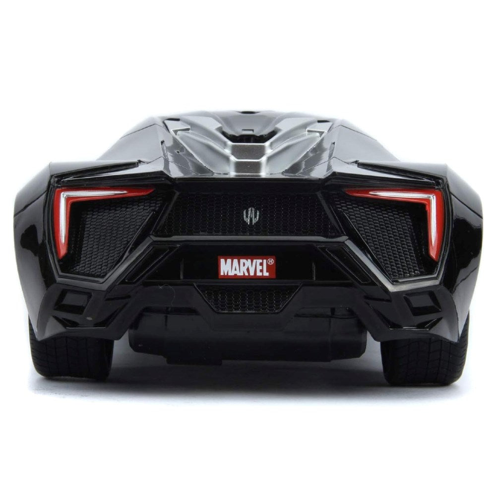 Jada 1:16 RC Black Panther Lykan Hypersport Uzaktan Kumandalı Araba | 2.4 Ghz USB Şarj 29 Cm Marvel Avengers Lisanslı Turbo Modlu 6+ Yaş ve Üzeri Çocuklar İçin