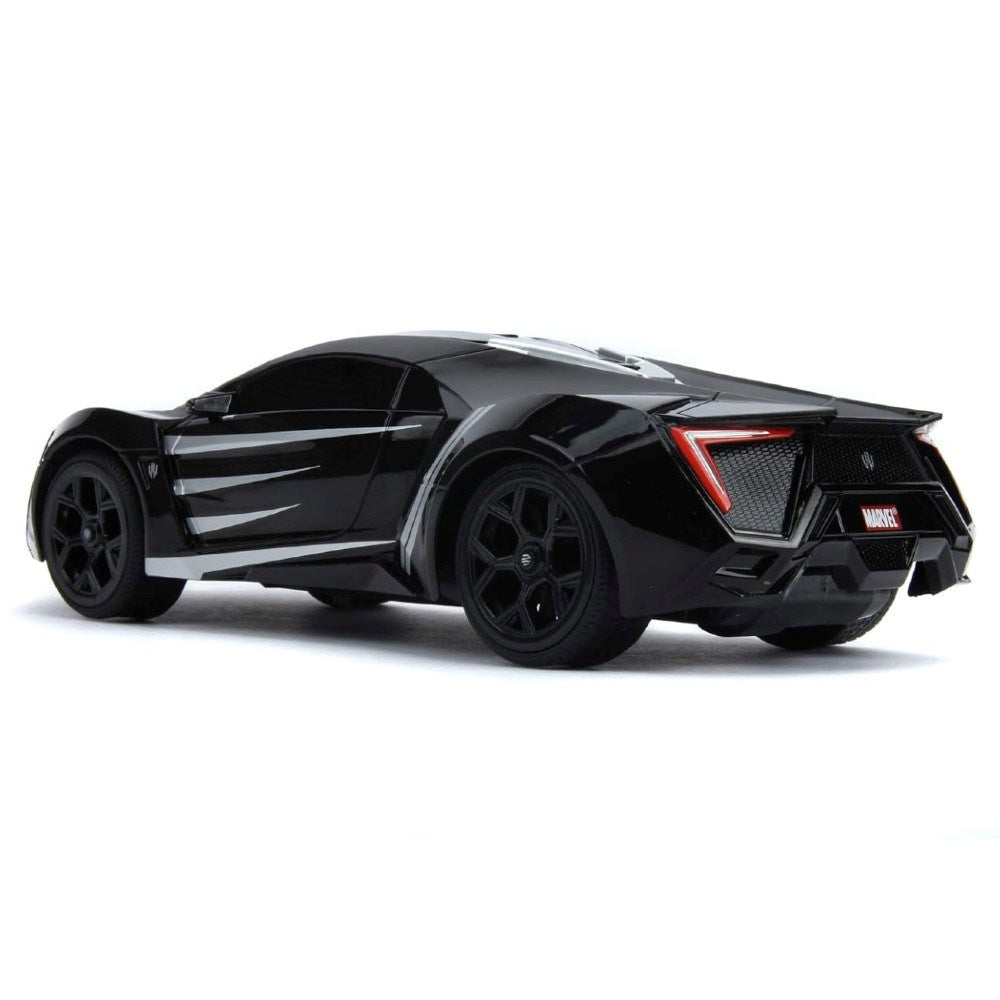 Jada 1:16 RC Black Panther Lykan Hypersport Uzaktan Kumandalı Araba | 2.4 Ghz USB Şarj 29 Cm Marvel Avengers Lisanslı Turbo Modlu 6+ Yaş ve Üzeri Çocuklar İçin