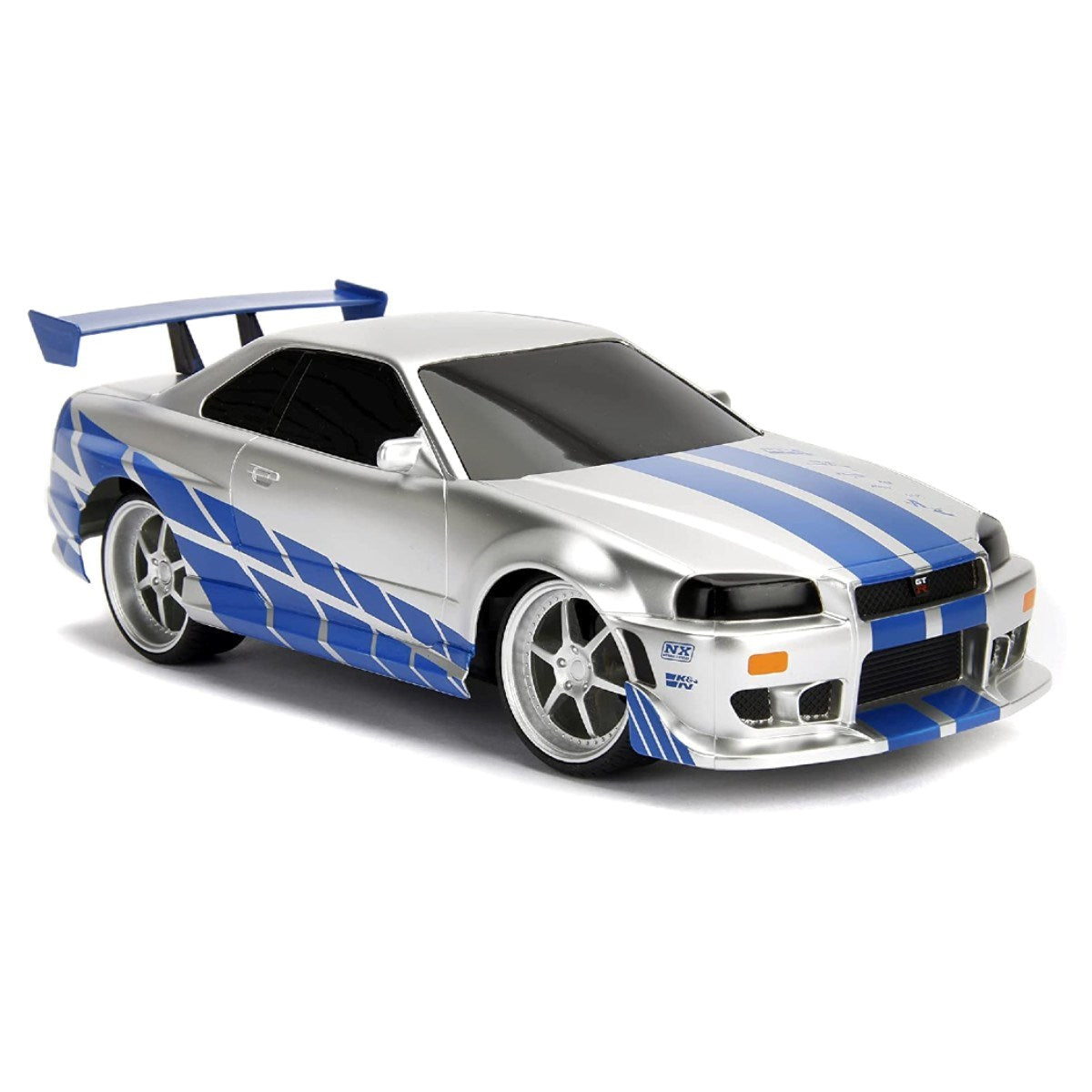 Jada 1:16 Fast & Furious Brian's 2002 Nissan Skyline GT-R (BNR34) Uzaktan Kumandalı Araba 2.4 Ghz USB Şarj 29 cm | 6 Yaş ve Üzeri Çocuklar İçin