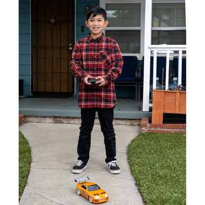 Jada 1:16 RC Brian's Toyota Supra MK4 Uzaktan Kumandalı Araba | 2.4 Ghz USB Şarj 29 Cm Turbo Fonksiyon Fast & Furious Turbo Modlu 6+ Yaş ve Üzeri Çocuklar İçin
