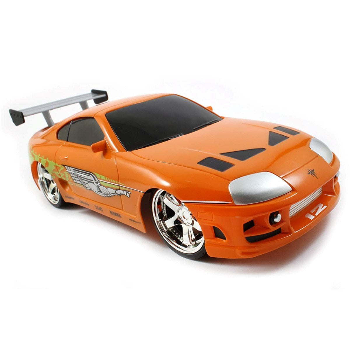 Jada 1:16 RC Brian's Toyota Supra MK4 Uzaktan Kumandalı Araba | 2.4 Ghz USB Şarj 29 Cm Turbo Fonksiyon Fast & Furious Turbo Modlu 6+ Yaş ve Üzeri Çocuklar İçin