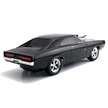 Jada 1:16 RC Dom's Dodge Charger R/T Uzaktan Kumandalı Araba | 2.4 Ghz USB Şarj 29 Cm Turbo Fonksiyon Fast & Furious Turbo Modlu 6+ Yaş ve Üzeri Çocuklar İçin